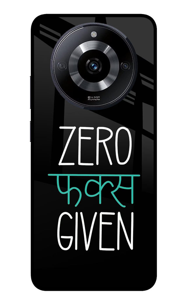 Zero Fucks Given Realme Narzo 60 5G Glass Case Back Cover by Casekaro