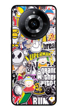 Sticker Bomb Realme Narzo 60 5G Glass Case Back Cover by Casekaro