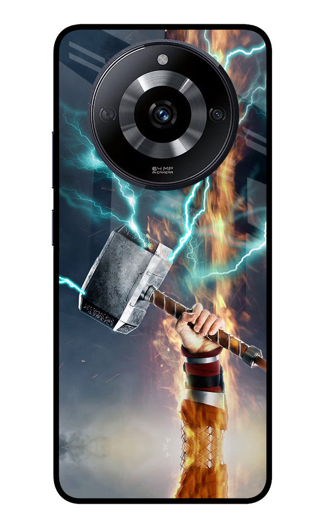 Thor Hammer Mjolnir Realme Narzo 60 5G Glass Case Back Cover by Casekaro