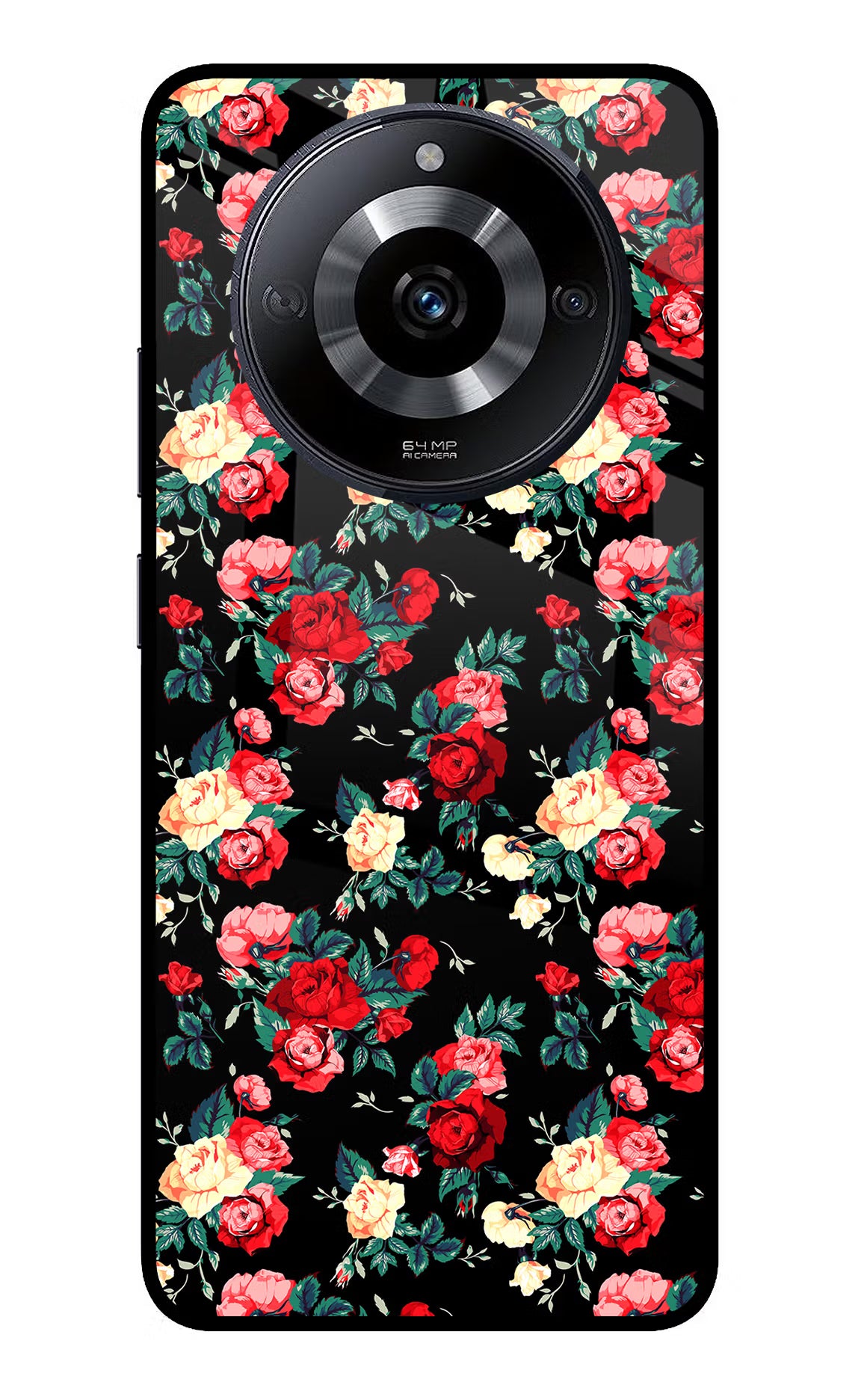 Rose Pattern Realme Narzo 60 5G Glass Case