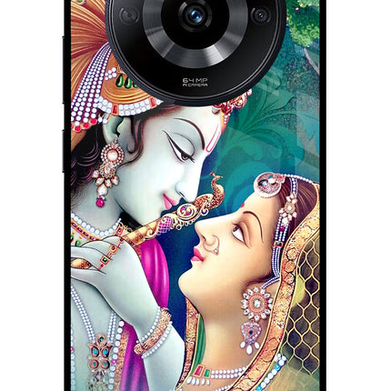 Lord Radha Krishna Realme Narzo 60 5G Glass Case Back Cover by Casekaro