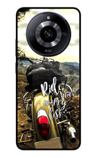 Ride More Worry Less Realme Narzo 60 5G Glass Case Back Cover by Casekaro