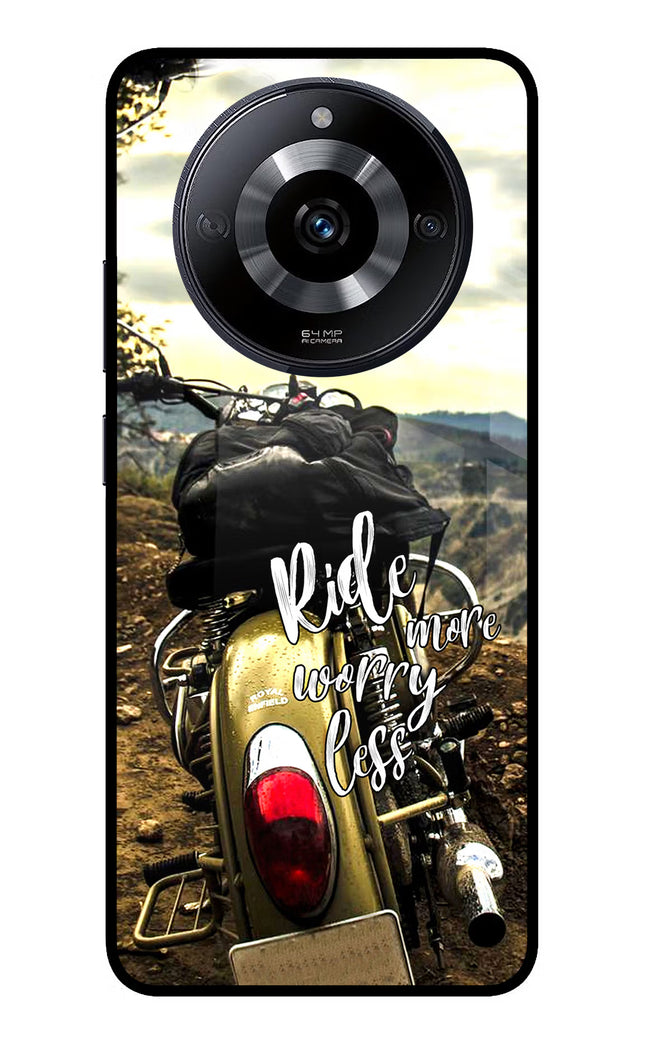 Ride More Worry Less Realme Narzo 60 5G Glass Case Back Cover by Casekaro