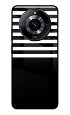 Black and White Print Realme Narzo 60 5G Glass Case Back Cover by Casekaro