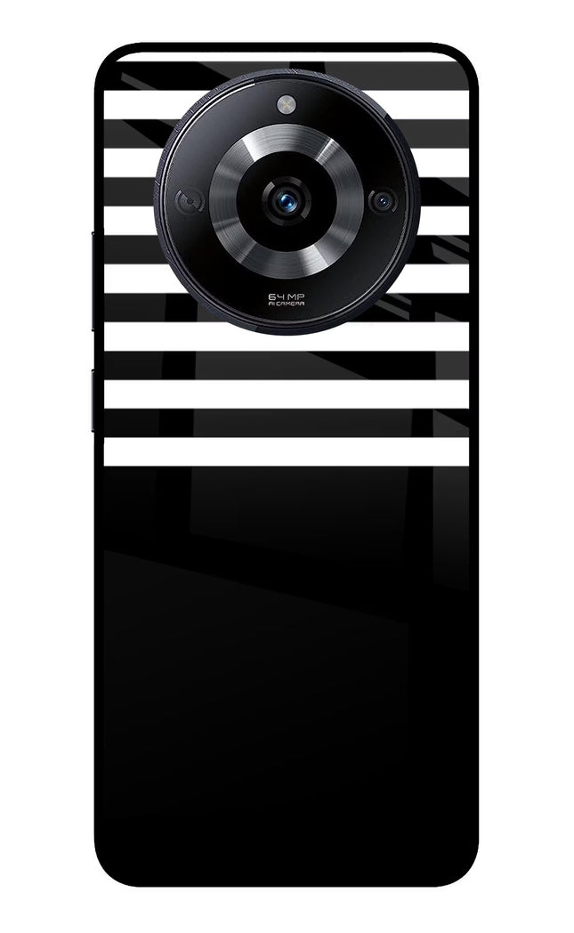 Black and White Print Realme Narzo 60 5G Glass Case Back Cover by Casekaro