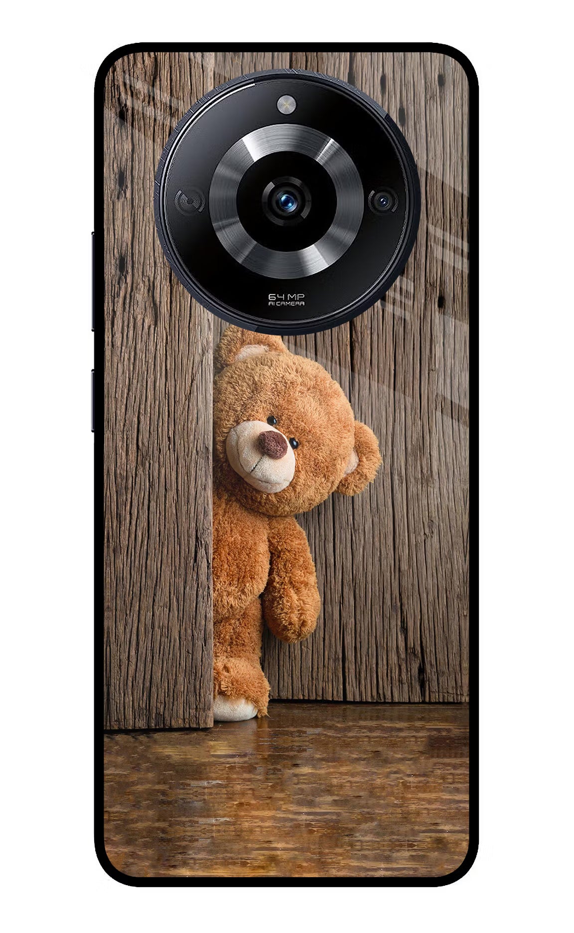 Teddy Wooden Realme Narzo 60 5G Glass Case