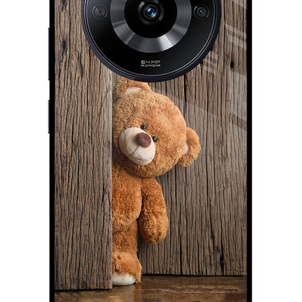 Teddy Wooden Realme Narzo 60 5G Glass Case Back Cover by Casekaro