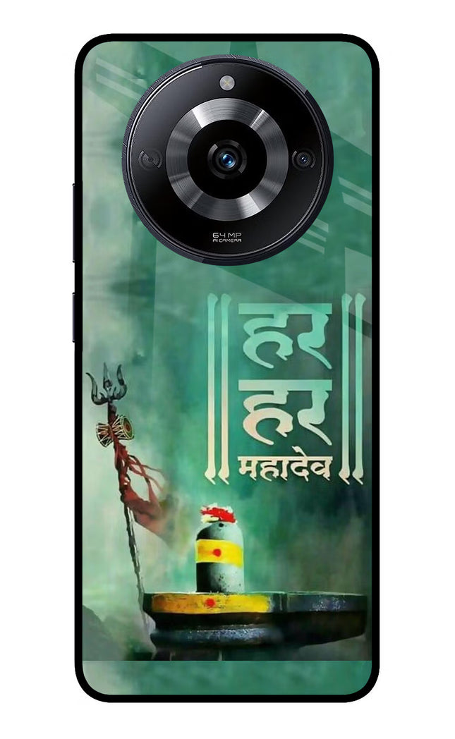 Har Har Mahadev Shivling Realme Narzo 60 5G Glass Case Back Cover by Casekaro