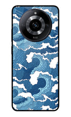 Blue Waves Realme Narzo 60 5G Glass Case Back Cover by Casekaro