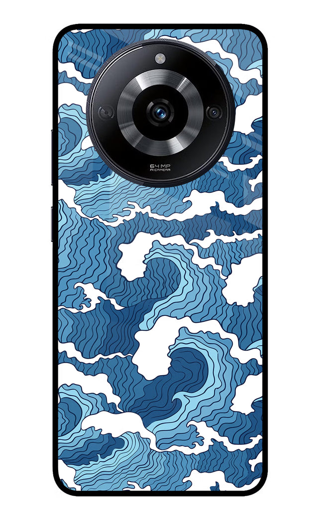 Blue Waves Realme Narzo 60 5G Glass Case Back Cover by Casekaro