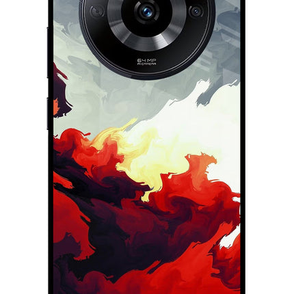 Fire Cloud Realme Narzo 60 5G Glass Case Back Cover by Casekaro
