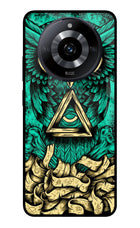 Green Owl Realme Narzo 60 5G Glass Case Back Cover by Casekaro