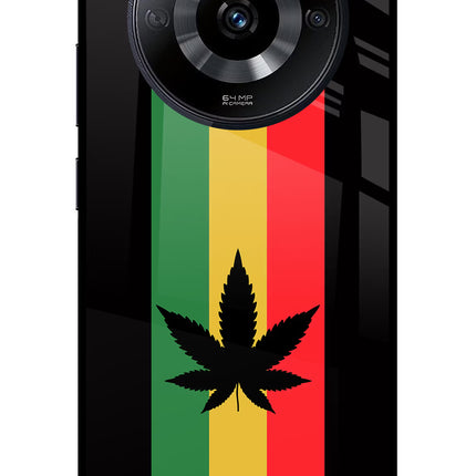 Weed Flag Realme Narzo 60 5G Glass Case Back Cover by Casekaro