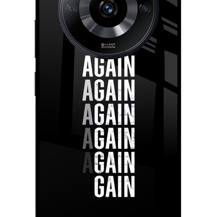 Again Again Gain Realme Narzo 60 5G Glass Case Back Cover by Casekaro