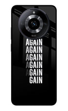 Again Again Gain Realme Narzo 60 5G Glass Case Back Cover by Casekaro