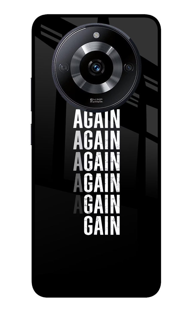 Again Again Gain Realme Narzo 60 5G Glass Case Back Cover by Casekaro
