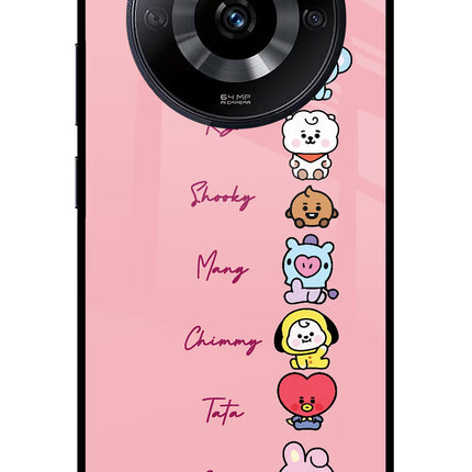 BTS names Realme Narzo 60 5G Glass Case Back Cover by Casekaro