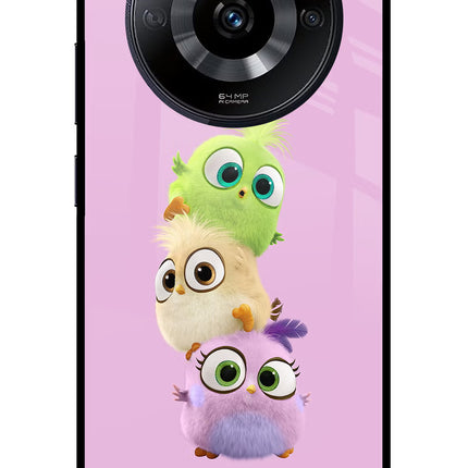 Cute Little Birds Realme Narzo 60 5G Glass Case Back Cover by Casekaro