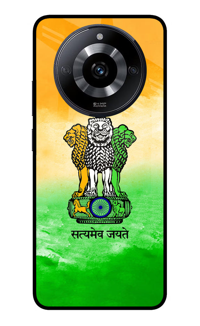 Satyamev Jayate Flag Realme Narzo 60 5G Glass Case Back Cover by Casekaro