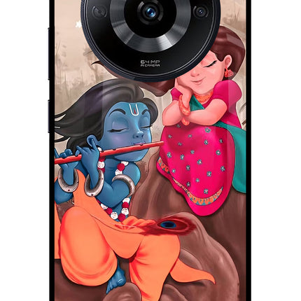 Radhe Krishna Realme Narzo 60 5G Glass Case Back Cover by Casekaro