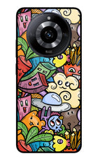 Veggie Doodle Realme Narzo 60 5G Glass Case Back Cover by Casekaro