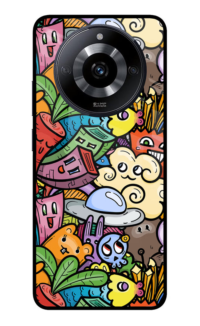 Veggie Doodle Realme Narzo 60 5G Glass Case Back Cover by Casekaro