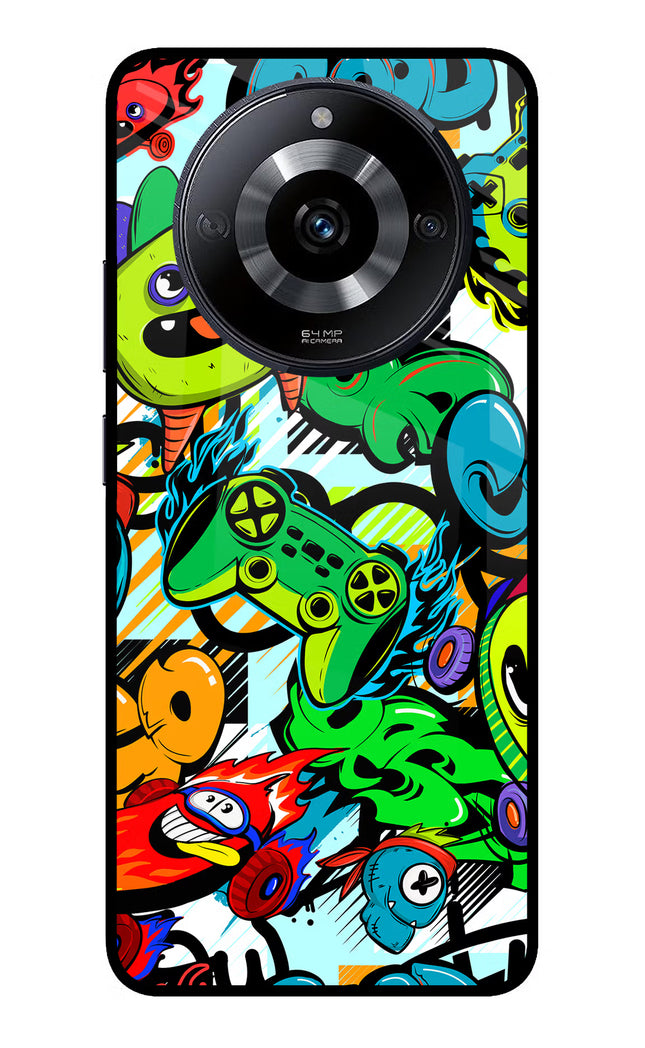 Game Doodle Realme Narzo 60 5G Glass Case Back Cover by Casekaro