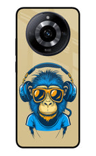Monkey Headphone Realme Narzo 60 5G Glass Case Back Cover by Casekaro