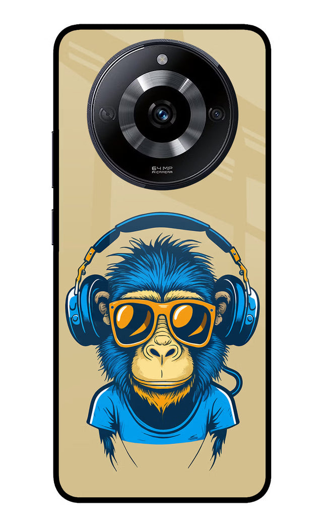 Monkey Headphone Realme Narzo 60 5G Glass Case Back Cover by Casekaro