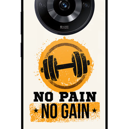 No Pain No Gain Realme Narzo 60 5G Glass Case Back Cover by Casekaro