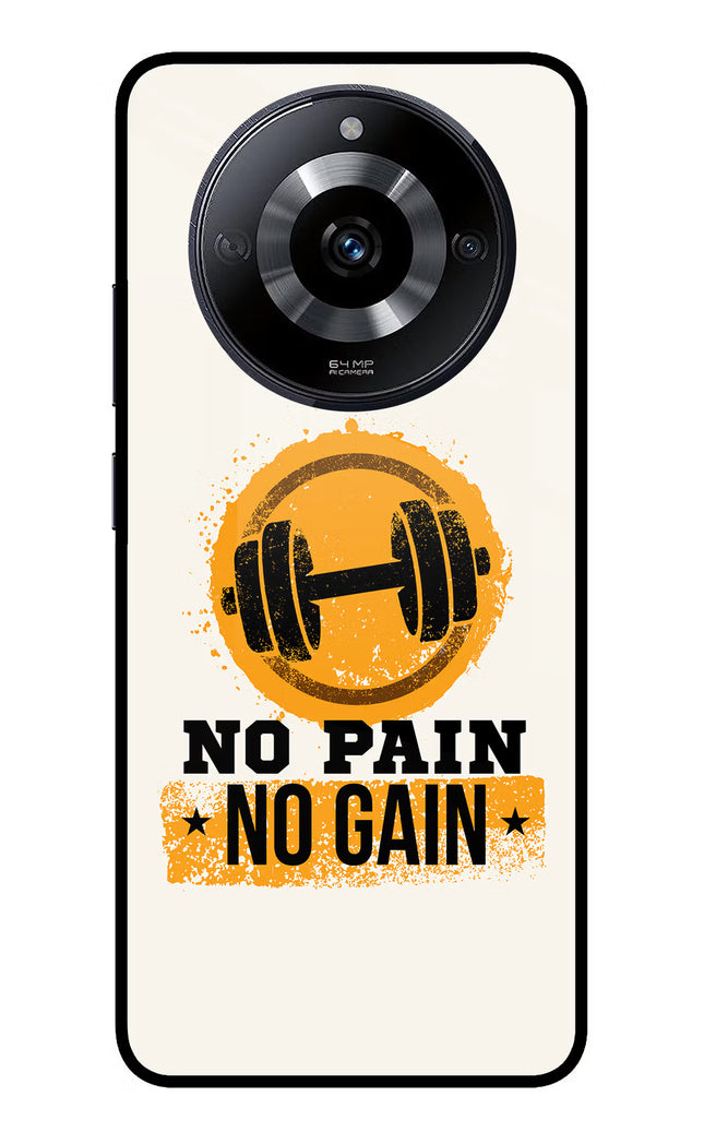 No Pain No Gain Realme Narzo 60 5G Glass Case Back Cover by Casekaro