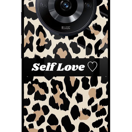 Leopard Print Self Love Realme Narzo 60 5G Glass Case Back Cover by Casekaro