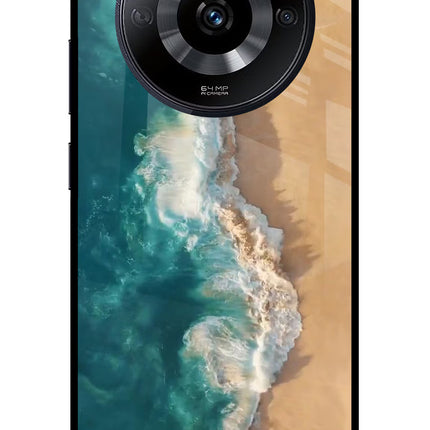 Ocean Beach Realme Narzo 60 5G Glass Case Back Cover by Casekaro