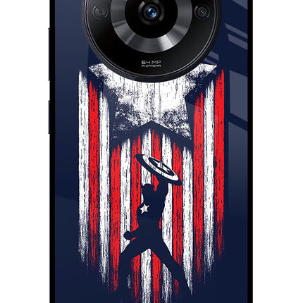 Captain America Marvel Art Realme Narzo 60 5G Glass Case Back Cover by Casekaro
