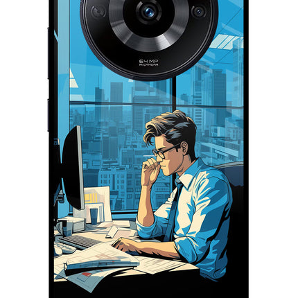 Focused Hustler (AI Generated) Realme Narzo 60 5G Glass Case Back Cover by Casekaro