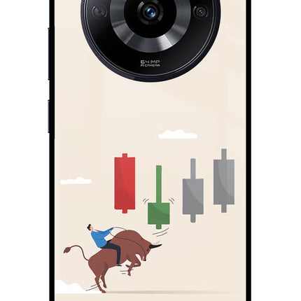 Bull Trading Momentum Realme Narzo 60 5G Glass Case Back Cover by Casekaro