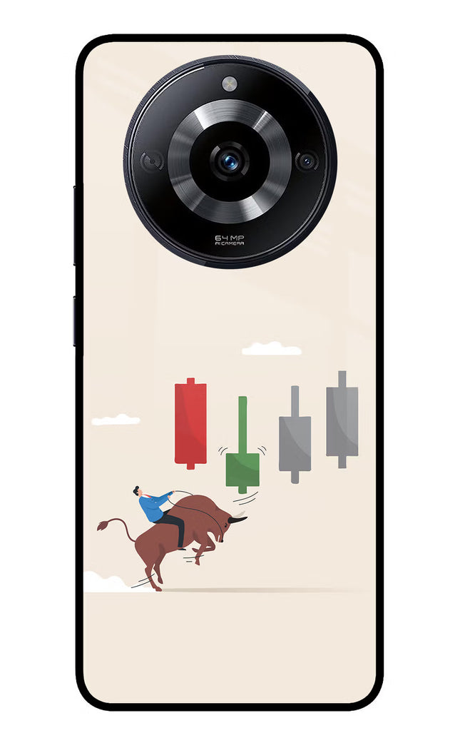 Bull Trading Momentum Realme Narzo 60 5G Glass Case Back Cover by Casekaro