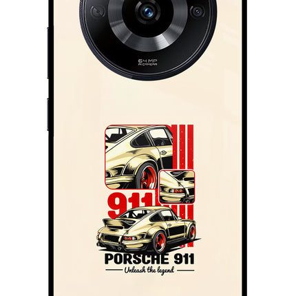 Classic Porsche 911 Realme Narzo 60 5G Glass Case Back Cover by Casekaro