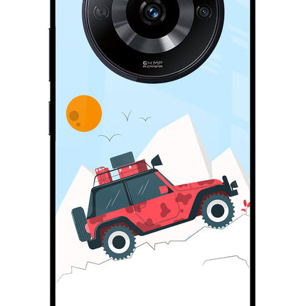 Mountain Trail Beast Realme Narzo 60 5G Glass Case Back Cover by Casekaro