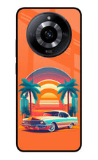 Palm Drive 80s Realme Narzo 60 5G Glass Case Back Cover by Casekaro