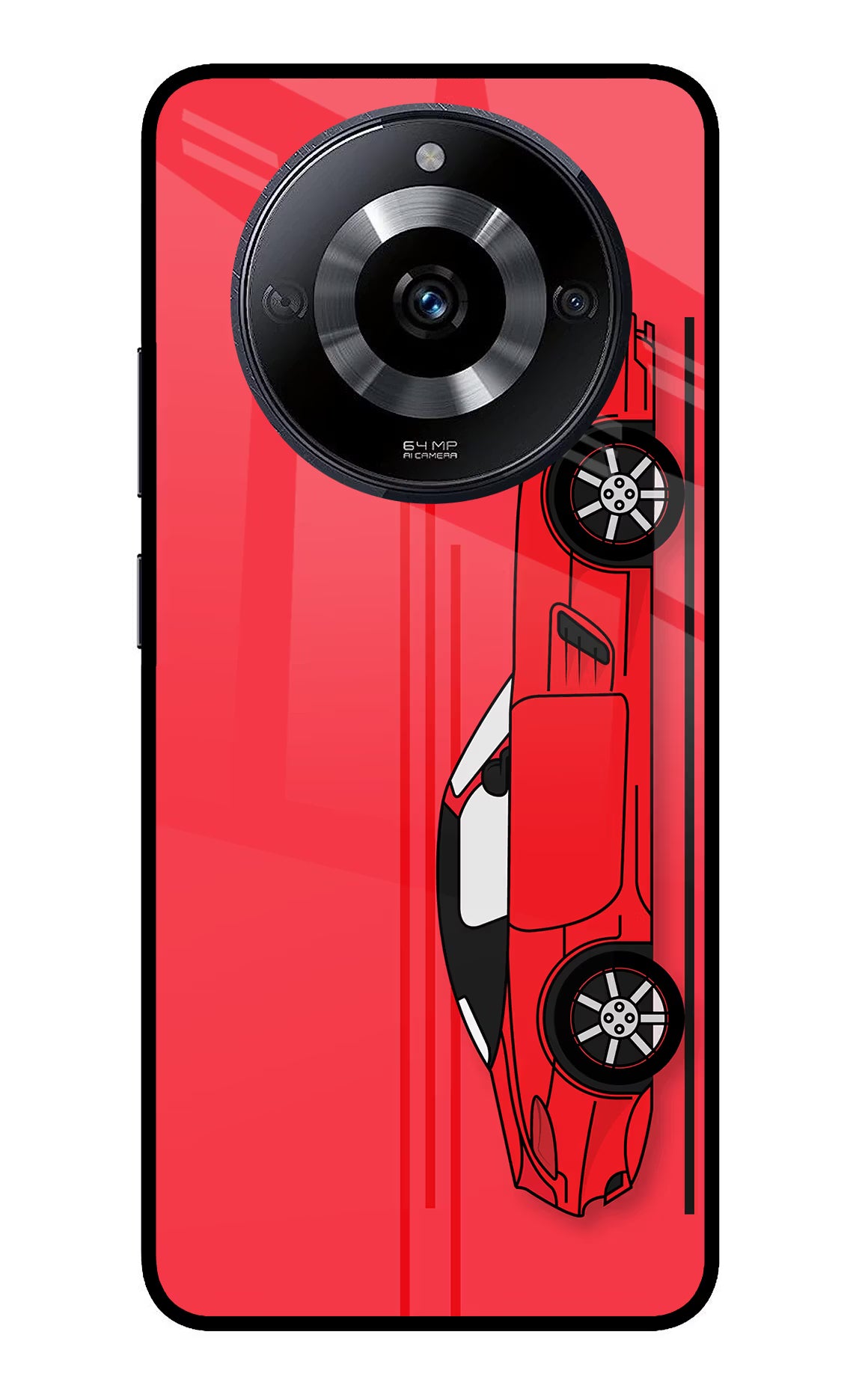 Red Velocity Realme Narzo 60 5G Glass Case