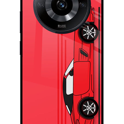 Red Velocity Realme Narzo 60 5G Glass Case Back Cover by Casekaro