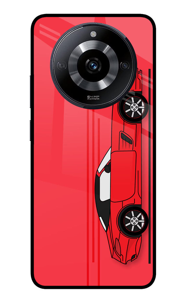 Red Velocity Realme Narzo 60 5G Glass Case Back Cover by Casekaro