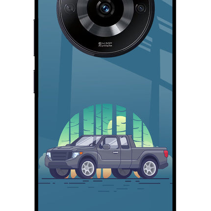 Retro Garage Vibe Realme Narzo 60 5G Glass Case Back Cover by Casekaro