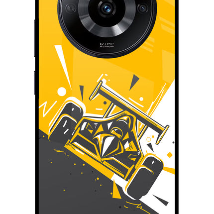 Track King Realme Narzo 60 5G Glass Case Back Cover by Casekaro