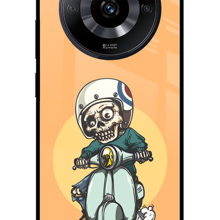 Undead Biker Realme Narzo 60 5G Glass Case Back Cover by Casekaro