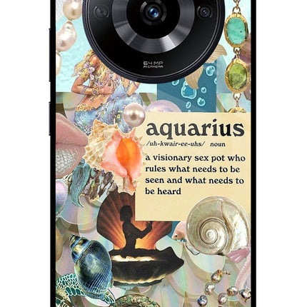 Aquarius Zodiac Realme Narzo 60 5G Glass Case Back Cover by Casekaro