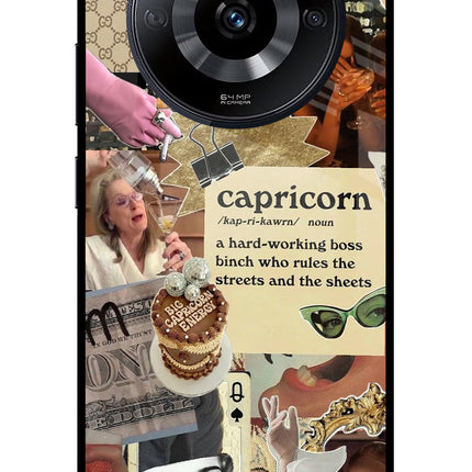 Capricorn Zodiac Realme Narzo 60 5G Glass Case Back Cover by Casekaro