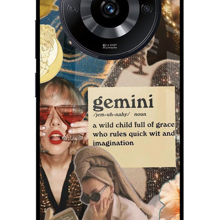 Gemini Zodiac Realme Narzo 60 5G Glass Case Back Cover by Casekaro