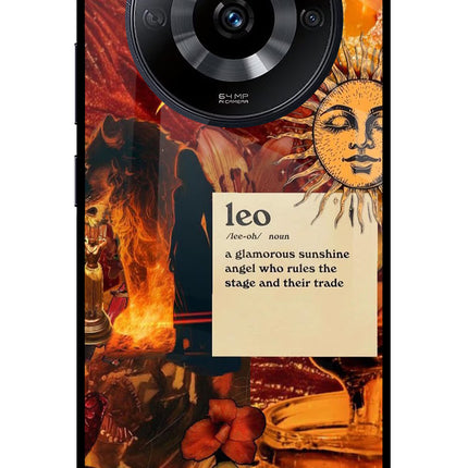 Leo Zodiac Realme Narzo 60 5G Glass Case Back Cover by Casekaro